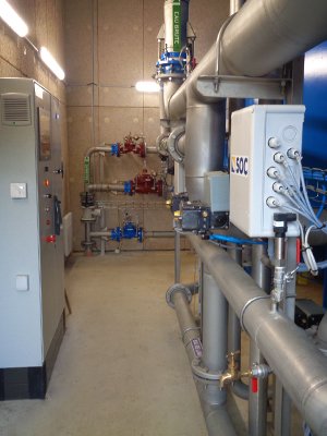 Infrastructure intérieure local tuyauteries